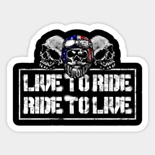 Ride To Live Sticker